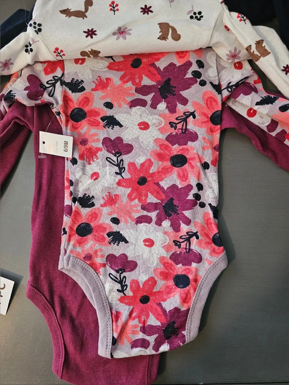 NWT Koala Baby 4-Piece Baby Girl Fall Long Sleeve Bodysuit Set 6-9 Months